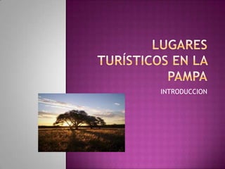 Lugares turísticos en La Pampa INTRODUCCION 