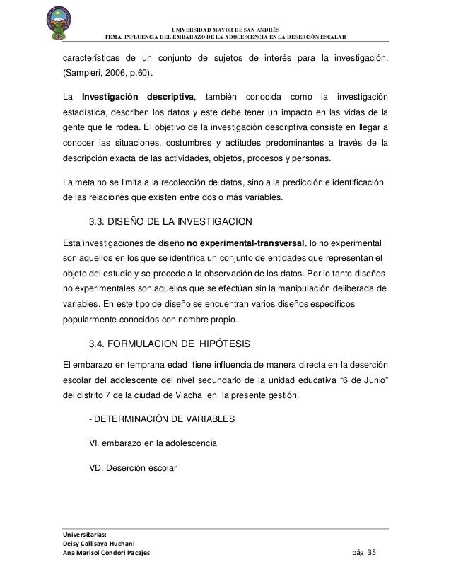 Enbarazo En La Adolescencia Y Desercion Escolar