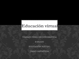 TRABAJO FINAL DE INFORMÁTICA
8-GRADO
EDUCACIÓN VIRTUAL
JIMMY CASTAÑEDA
 