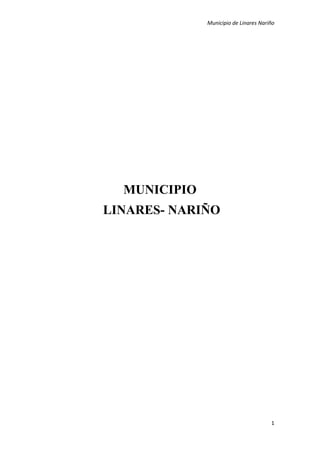 Municipio de Linares Nariño
1
MUNICIPIO
LINARES- NARIÑO
 