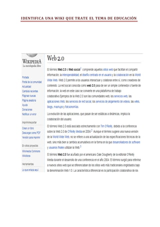 IDENTIFICA UNA WIKI QUE TRATE EL TEMA DE EDUCACIÓN
 