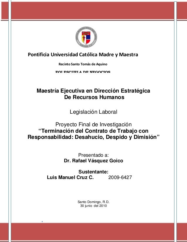 modelo carta renuncia laboral republica dominicana