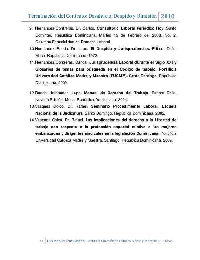Diferencias entre: Despido, Dimisión y Desahucio