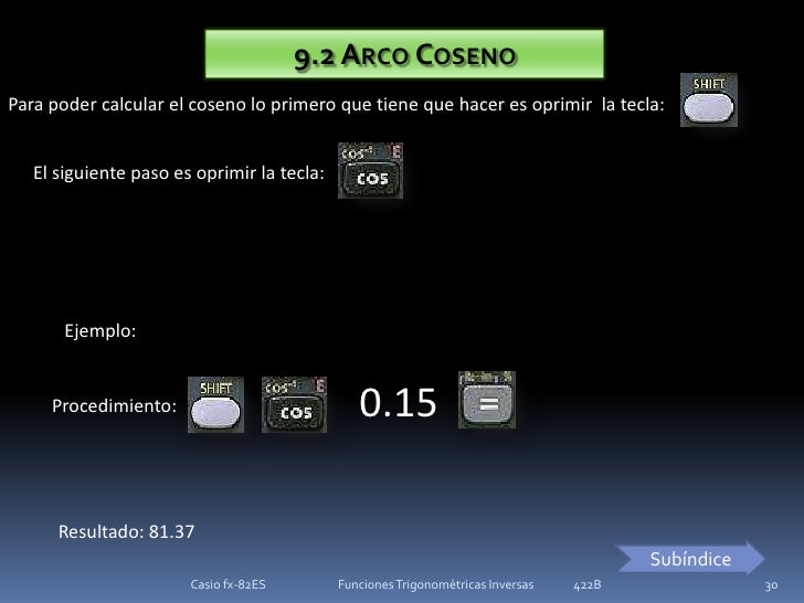 Coseno Al Cuadrado En La Calculadora