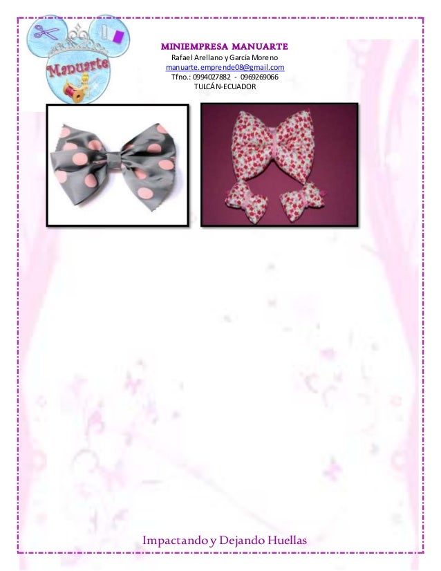 PROYECTO DE LA MINIEMPRESA MANUARTE