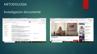 METODOLOGIA:
Investigacion documental
 