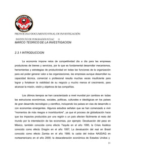 PROTOCOLO DOCUMENTO FINAL DE INVESTIGACIÓN
INSTITUTO DE POSGRADOS FCEAC 11
MARCO TEORICO DE LA INVESTIGACION
2.3.1 INTRODU...