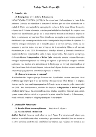 Trabajo Final de Contabilidad y Análisis Financiero | PDF