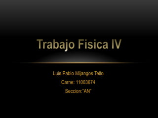 Luis Pablo Mijangos Tello
    Carne: 11003674
     Seccion:”AN”
 
