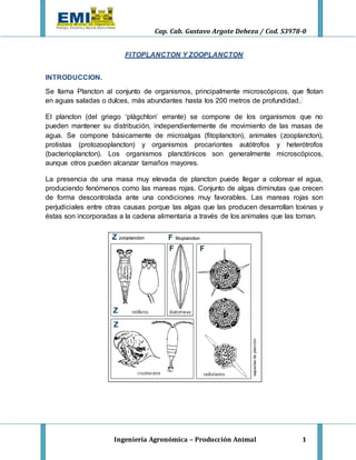 Fitoplancton y Zooplancton | PDF