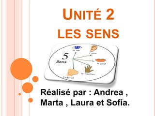 UNITÉ 2
LES SENS
Réalisé par : Andrea ,
Marta , Laura et Sofía.
 