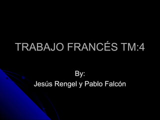 TRABAJO FRANCÉS TM:4

             By:
  Jesús Rengel y Pablo Falcón
 