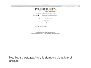 Nos lleva a esta página y le damos a visualizar el
artículo.
 