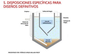 5. DISPOSICIONES ESPECÍFICAS PARA
DISEÑOS DEFINITIVOS
PRESENTADO POR: PEÑASCO APAZA WILLIAN FREDY
 