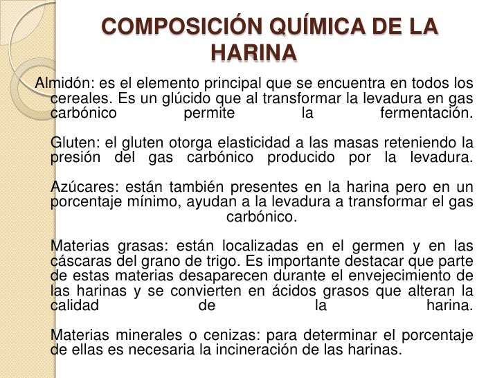 Trabajo harinas y cereales