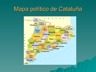 Mapa político de Cataluña 