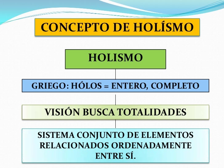 MODELO HOLISTICO - psicologia educativa