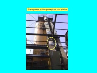 Transportes y silos protegidos con alivios 
