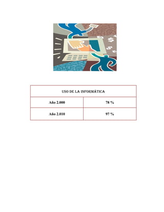Uso de la informática
Año 2.000 78 %
Año 2.010 97 %
 