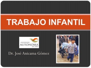 TRABAJO INFANTIL


Dr. José Anicama Gómez
 