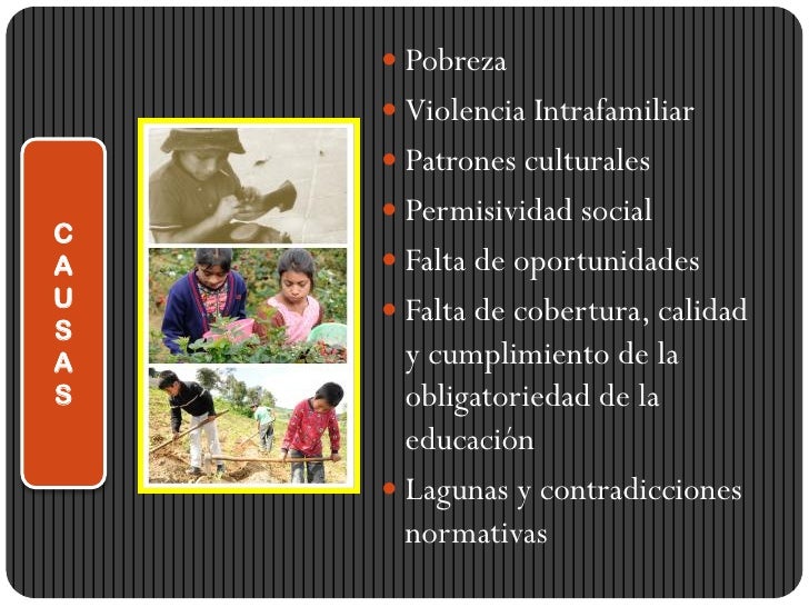 Trabajo infantil efectos o consecuencias