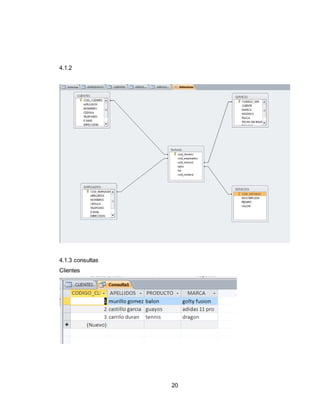 20
4.1.2
4.1.3 consultas
Clientes
 