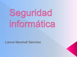 Seguridad informática Lianne Marshall Sánchez  