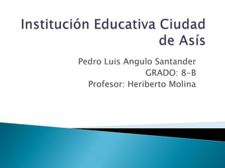 Pedro Luis Angulo Santander
                GRADO: 8-B
  Profesor: Heriberto Molina
 