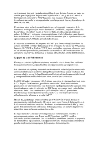 Trabajo internet  historia