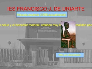 IES FRANCISCO J. DE URIARTE Primero fue conocido como  Unicef , acrónimo de  Fondo Internacional de Emergencia de las Naciones Unidas para la Infancia. En 1953, Unicef se convierte en organismo permanente , encargado de ayudar a los niños y proteger sus derechos. Su nombre cambió a Fondo de las Naciones Unidas para la Infancia , pero se mantuvo  Unicef  por el que es conocido hasta ahora. COMIENZOS Tratado por el que se creó unicef en 1946 