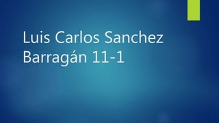 Luis Carlos Sanchez
Barragán 11-1
 