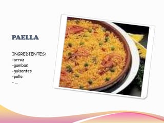 PAELLAINGREDIENTES:-arroz-gambas-guisantes-pollo- …