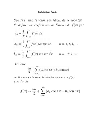 Coeficiente de Fourier
 