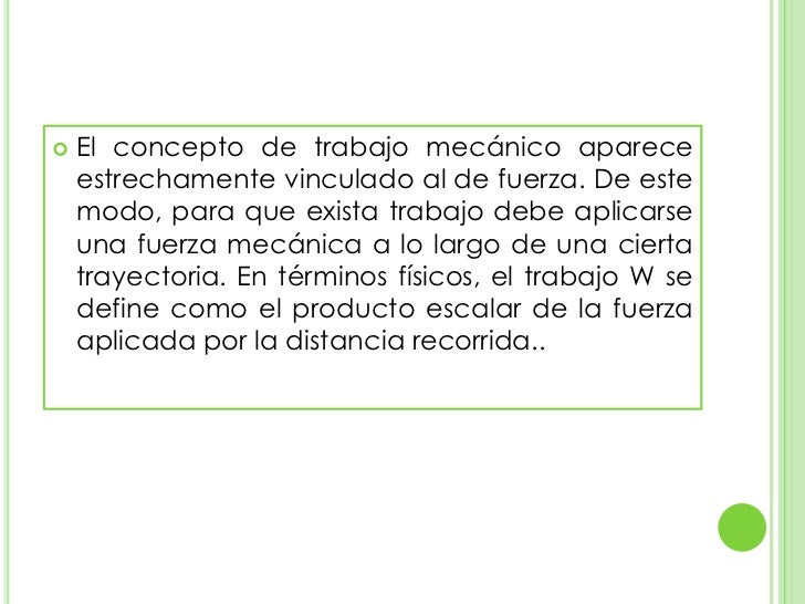 Trabajo mecanico