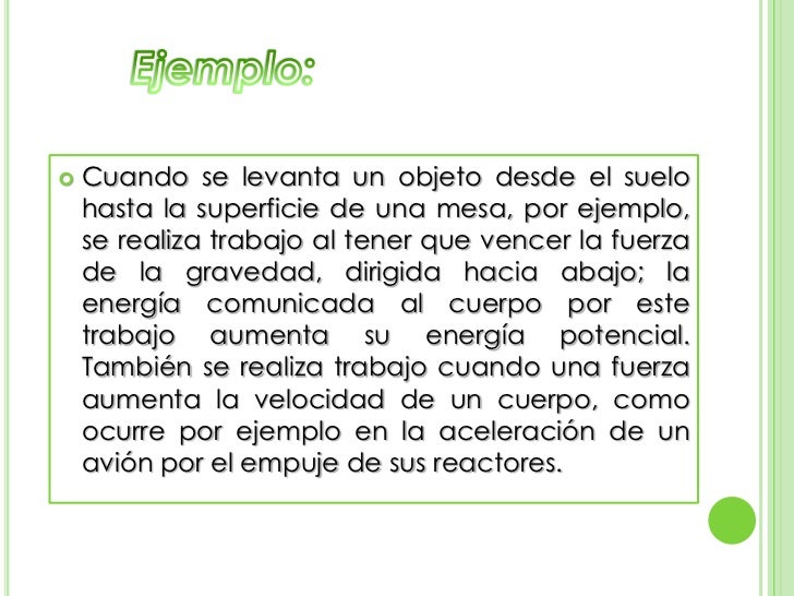 Trabajo mecanico