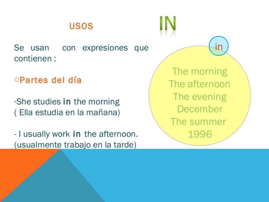 Preposiciones de tiempo en ingles