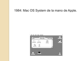 1984: Mac OS System de la mano de Apple.
 