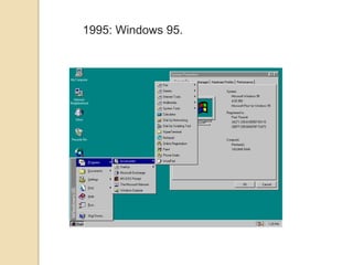1995: Windows 95.
 