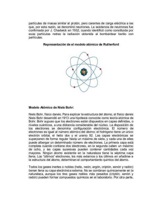 Trabajo Modelo Atomico Y Estructura Cristalina