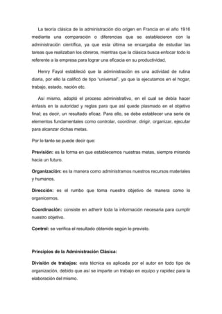Salidas o producto: es el resultado del proceso.Los sistemas se componen de subsistemas, por ejemplo, el cuerpo humano, que es un sistema y cuenta además con subsistemas circulatorio, respiratorio, nervioso, etc. Una empresa está compuesta por los subsistemas de finanzas, personal, mercadeo, etc. todo sistema forma parte integral de otro más grande, usualmente llamado microsistema o supra sistema. Pensamiento y Teoría General de Sistemas (T.G.S). La teoría de sistemas (TS) es un ramo específico de la teoría general de sistemas (TGS).La TGS surgió con los trabajos del alemán Ludwig von Bertalanffy, publicados entre 1950 y 1968. La TGS no busca solucionar problemas o intentar soluciones prácticas, pero sí producir teorías y formulaciones conceptuales que pueden crear condiciones de aplicación en la realidad empírica.Los supuestos básicos de la TGS son:Existe una nítida tendencia hacia la integración de diversas ciencias naturales y sociales. Esa integración parece orientarse rumbo a una teoría de sistemas. Dicha teoría de sistemas puede ser una manera más amplia de estudiar los campos no-físicos del conocimiento científico, especialmente en ciencias sociales. Con esa teoría de los sistemas, al desarrollar principios unificadores que atraviesan verticalmente los universos particulares de las diversas ciencias involucradas, nos aproximamos al objetivo de la unidad de la ciencia. Esto puede generar una integración muy necesaria en la educación científica. La TGS afirma que las propiedades de los sistemas, no pueden ser descritos en términos de sus elementos separados; su comprensión se presenta cuando se estudian globalmente.La TGS se fundamenta en tres premisas básicas:Los sistemas existen dentro de sistemas: cada sistema existe dentro de otro más grande. Los sistemas son abiertos: es consecuencia del anterior. Cada sistema que se examine, excepto el menor o mayor, recibe y descarga algo en los otros sistemas, generalmente en los contiguos. Los sistemas abiertos se caracterizan por un proceso de cambio infinito con su entorno, que son los otros sistemas. Cuando el intercambio cesa, el sistema se desintegra, esto es, pierde sus fuentes de energía. Las funciones de un sistema dependen de su estructura: para los sistemas biológicos y mecánicos esta afirmación es intuitiva. Los tejidos musculares por ejemplo, se contraen porque están constituidos por una estructura celular que permite contracciones. El interés de la TGS, son las características y parámetros que establece para todos los sistemas. Aplicada a la administración la TS, la empresa se ve como una estructura que se reproduce y se visualiza a través de un sistema de toma de decisiones, tanto individual como colectivamente.Desde un punto de vista histórico, se verifica que:La teoría de la administración científica usó el concepto de sistema hombre-máquina, pero se limitó al nivel de trabajo fabril. La teoría de las relaciones humanas amplió el enfoque hombre-máquina a las relaciones entre las personas dentro de la organización. Provocó una profunda revisión de criterios y técnicas gerenciales. La teoría estructuralista concibe la empresa como un sistema social, reconociendo que hay tanto un sistema formal como uno informal dentro de un sistema total integrado. La teoría del comportamiento trajo la teoría de la decisión, donde la empresa se ve como un sistema de decisiones, ya que todos los participantes de la empresa toman decisiones dentro de una maraña de relaciones de intercambio, que caracterizan al comportamiento organizacional. Después de la segunda guerra mundial, a través de la teoría matemática se aplicó la investigación operacional, para la resolución de problemas grandes y complejos con muchas variables. La teoría de colas fue profundizada y se formularon modelos para situaciones típicas de prestación de servicios, en los que es necesario programar la cantidad óptima de servidores para una esperada afluencia de clientes. Las teorías tradicionales han visto la organización humana como un sistema cerrado. Eso a llevado a no tener en cuenta el ambiente, provocando poco desarrollo y comprensión de la retroalimentación (feedback), básica para sobrevivir.El enfoque antiguo fue débil, ya que 1) trató con pocas de las variables significantes de la situación total y 2) muchas veces se ha sustentado con variables impropias.El concepto de sistemas no es una tecnología en sí, pero es la resultante de ella. El análisis de las organizaciones vivas revela \"
lo general en lo particular\"
 y muestra, las propiedades generales de las especies que son capaces de adaptarse y sobrevivir en un ambiente típico. Los sistemas vivos sean individuos o organizaciones, son analizados como \"
sistemas abiertos\"
, que mantienen un continuo intercambio de materia/energía/información con el ambiente. La TS permite reconceptuar los fenómenos dentro de un enfoque global, para integrar asuntos que son, en la mayoría de las veces de naturaleza completamente diferente.Concepto de Sistemas.Un conjunto de elementos. Dinámicamente relacionados. Formando una actividad. Para alcanzar un objetivo. Operando sobre datos/energía/materia. Para proveer información/energía/materia.Características de los sistemas.Sistema es un todo organizado y complejo; un conjunto o combinación de cosas o partes que forman un todo complejo o unitario. Es un conjunto de objetos unidos por alguna forma de interacción o interdependencia. Los límites o fronteras entre el sistema y su ambiente admiten cierta arbitrariedad.Según Bertalanffy, sistema es un conjunto de unidades recíprocamente relacionadas. De ahí se deducen dos conceptos: propósito (u objetivo) y globalismo (o totalidad).Propósito u objetivo: todo sistema tiene uno o algunos propósitos. Los elementos (u objetos), como también las relaciones, definen una distribución que trata siempre de alcanzar un objetivo. Globalismo o totalidad: un cambio en una de las unidades del sistema, con probabilidad producirá cambios en las otras. El efecto total se presenta como un ajuste a todo el sistema. Hay una relación de causa/efecto. De estos cambios y ajustes, se derivan dos fenómenos: entropía y homeostasis. Entropía: es la tendencia de los sistemas a desgastarse, a desintegrarse, para el relajamiento de los estándares y un aumento de la aleatoriedad. La entropía aumenta con el correr del tiempo. Si aumenta la información, disminuye la entropía, pues la información es la base de la configuración y del orden. De aquí nace la negentropía, o sea, la información como medio o instrumento de ordenación del sistema. Homeostasis: es el equilibrio dinámico entre las partes del sistema. Los sistemas tienen una tendencia a adaptarse con el fin de alcanzar un equilibrio interno frente a los cambios externos del entorno. Una organización podrá ser entendida como un sistema o subsistema o un supersistema, dependiendo del enfoque. El sistema total es aquel representado por todos los componentes y relaciones necesarios para la realización de un objetivo, dado un cierto número de restricciones. Los sistemas pueden operar, tanto en serio como en paralelo. Tipos de sistemas.En cuanto a su constitución, pueden ser físicos o abstractos:Sistemas físicos o concretos: compuestos por equipos, maquinaria, objetos y cosas reales. El hardware. Sistemas abstractos: compuestos por conceptos, planes, hipótesis e ideas. Muchas veces solo existen en el pensamiento de las personas. Es el software. En cuanto a su naturaleza, pueden cerrados o abiertos:Sistemas cerrados: no presentan intercambio con el medio ambiente que los rodea, son herméticos a cualquier influencia ambiental. No reciben ningún recursos externo y nada producen que sea enviado hacia fuera. En rigor, no existen sistemas cerrados. Se da el nombre de sistema cerrado a aquellos sistemas cuyo comportamiento es determinístico y programado y que opera con muy pequeño intercambio de energía y materia con el ambiente. Se aplica el término a los sistemas completamente estructurados, donde los elementos y relaciones se combinan de una manera peculiar y rígida produciendo una salida invariable, como las máquinas. Sistemas abiertos: presentan intercambio con el ambiente, a través de entradas y salidas. Intercambian energía y materia con el ambiente. Son adaptativos para sobrevivir. Su estructura es óptima cuando el conjunto de elementos del sistema se organiza, aproximándose a una operación adaptativa. La adaptabilidad es un continuo proceso de aprendizaje y de auto-organización. Los sistemas abiertos no pueden vivir aislados. Los sistemas cerrados, cumplen con el segundo principio de la termodinámica que dice que \"
una cierta cantidad llamada entropía, tiende a aumentar al máximo\"
.Existe una tendencia general de los eventos en la naturaleza física en dirección a un estado de máximo desorden. Los sistemas abiertos evitan el aumento de la entropía y pueden desarrollarse en dirección a un estado de creciente orden y organización (entropía negativa). Los sistemas abiertos restauran sus propia energía y reparan pérdidas en su propia organización. El concepto de sistema abierto se puede aplicar a diversos niveles de enfoque: al nivel del individuo, del grupo, de la organización y de la sociedad.EntradasSalidasAmbienteà InformaciónEnergíaRecursosMaterialesà Transformaciónoprocesamientoà InformaciónEnergíaRecursosMaterialesà AmbienteModelo genérico de sistema abiertoParámetros de los Sistemas.El sistema se caracteriza por ciertos parámetros. Parámetros son constantes arbitrarias que caracterizan, por sus propiedades, el valor y la descripción dimensional de un sistema específico o de un componente del sistema.Los parámetros de los sistemas son:Entrada o insumo o impulso (input): es la fuerza de arranque del sistema, que provee el material o la energía para la operación del sistema. Salida o producto o resultado (output): es la finalidad para la cual se reunieron elementos y relaciones del sistema. Los resultados de un proceso son las salidas, las cuales deben ser coherentes con el objetivo del sistema. Los resultados de los sistemas son finales, mientras que los resultados de los subsistemas con intermedios. Procesamiento o procesador transformador (throughput): es el fenómeno que produce cambios, es el mecanismo de conversión de las entradas en salidas o resultados. Generalmente es representado como la caja negra, en la que entran los insumos y salen cosas diferentes, que son los productos. Retroacción o retroalimentación o retroinformación (feedback): es la función de retorno del sistema que tiende a comparar la salida con un criterio preestablecido, manteniéndola controlada dentro de aquel estándar o criterio. Ambiente: es el medio que envuelve externamente el sistema. Está en constante interacción con el sistema, ya que éste recibe entradas, las procesa y efectúa salidas. La supervivencia de un sistema depende de su capacidad de adaptarse, cambiar y responder a las exigencias y demandas del ambiente externo. Aunque el ambiente puede ser un recurso para el sistema, también puede ser una amenaza. El Sistema Abierto.El sistema abierto como organismo, es influenciado por el medio ambiente e influye sobre el, alcanzando un equilibrio dinámico en ese sentido.La categoría más importante de los sistemas abiertos son los sistemas vivos. Existen diferencias entre los sistemas abiertos (como los sistemas biológicos y sociales, a saber, células, plantas, el hombre, la organización, la sociedad) y los sistemas cerrados (como los sistemas físicos, las máquinas, el reloj, el termóstato): El sistema abierto interactúa constantemente con el ambiente en forma dual, o sea, lo influencia y es influenciado. El sistema cerrado no interactúa. El sistema abierto puede crecer, cambiar, adaptarse al ambiente y hasta reproducirse bajo ciertas condiciones ambientes. El sistema cerrado no. Es propio del sistema abierto competir con otros sistemas, no así el sistema cerrado. Al igual que los organismos vivos, las empresas tienen seis funciones primarias, estrechamente relacionadas entre sí:Ingestión: las empresas hacen o compras materiales para ser procesados. Adquieren dinero, máquinas y personas del ambiente para asistir otras funciones, tal como los organismos vivos ingieren alimentos, agua y aire para suplir sus necesidades.Procesamiento: los animales ingieren y procesan alimentos para ser transformados en energía y en células orgánicas. En la empresa, la producción es equivalente a este ciclo. Se procesan materiales y se desecha lo que no sirve, habiendo una relación entre las entradas y salidas.Reacción al ambiente: el animal reacciona a su entorno, adaptándose para sobrevivir, debe huir o si no atacar. La empresa reacciona también, cambiando sus materiales, consumidores, empleados y recursos financieros. Se puede alterar el producto, el proceso o la estructura. Provisión de las partes: partes de un organismo vivo pueden ser suplidas con materiales, como la sangre abastece al cuerpo. Los participantes de la empresa pueden ser reemplazados, no son de sus funciones sino también por datos de compras, producción, ventas o contabilidad y se les recompensa bajo la forma de salarios y beneficios. El dinero es muchas veces considerado la sangre de la empresa. Regeneración de partes: las partes de un organismo pierden eficiencia, se enferman o mueren y deben ser regeneradas o relocalizadas para sobrevivir en el conjunto. Miembros de una empresa envejecen, se jubilan, se enferman, se desligan o mueren. Las máquinas se vuelven obsoletas. Tanto hombres como máquinas deben ser mantenidos o relocalizados, de ahí la función de personal y de mantenimiento. Organización: de las funciones, es la requiere un sistema de comunicaciones para el control y toma de decisiones. En el caso de los animales, que exigen cuidados en la adaptación. En la empresa, se necesita un sistema nervioso central, donde las funciones de producción, compras, comercialización, recompensas y mantenimiento deben ser coordinadas. En un ambiente de constante cambio, la previsión, el planeamiento, la investigación y el desarrollo son aspectos necesarios para que la administración pueda hacer ajustes. El sistema abierto es un conjunto de partes en interacción constituyendo un todo sinérgico, orientado hacia determinados propósitos y en permanente relación de interdependencia con el ambiente externo.La Organización como un Sistema Abierto.Herbert Spencer afirmaba a principios del siglo XX:\"
Un organismo social se asemeja a un organismo individual en los siguientes rasgos esenciales:En el crecimiento. En el hecho de volverse más complejo a medida que crece. En el hecho de que haciéndose más complejo, sus partes exigen una creciente interdependencia. Porque su vida tiene inmensa extensión comparada con la vida de sus unidades componentes. Porque en ambos casos existe creciente integración acompañada por creciente heterogeneidad\"
. Según la teoría estructuralista, Taylor, Fayol y Weber usaron el modelo racional, enfocando las organanizaciones como un sistema cerrado. Los sistemas son cerrados cuando están aislados de variables externas y cuando son determinísticos en lugar de probabilísticas. Un sistema determinístico es aquel en que un cambio específico en una de sus variables producirá un resultado particular con certeza. Así, el sistema require que todas sus variables sean conocido y controlable o previsible. Según Fayol la eficiencia organizacional siempre prevalecerá si las variables organizacionales son controladas dentro de ciertos límites conocidos.Características de las organizaciones como sistemas abiertos.Las organizaciones poseen todas las características de los sistemas abiertos. Algunas características básicas de las organizaciones son:Comportamiento probabilístico y no-determinístico de las organizaciones: la organización se afectada por el ambiente y dicho ambiente es potencialmente sin fronteras e incluye variables desconocidas e incontroladas. Las consecuencias de los sistemas sociales son probabilísticas y no-determinísticas. El comportamiento humano nunca es totalmente previsible, ya que las personas son complejas, respondiendo a diferentes variables. Por esto, la administración no puede esperar que consumidores, proveedores, agencias reguladoras y otros, tengan un comportamiento previsible. Las organizaciones como partes de una sociedad mayor y constituida de partes menores: las organizaciones son vistas como sistemas dentro de sistemas. Dichos sistemas son complejos de elementos colocados en interacción, produciendo un todo que no puede ser comprendido tomando las partes independientemente. Talcott Parsons indicó sobre la visión global, la integración, destacando que desde el punto de vista de organización, esta era un parte de un sistema mayor, tomando como punto de partida el tratamiento de la organización como un sistema social, siguiente el siguiente enfoque: La organización se debe enfocar como un sistema que se caracteriza por todas las propiedades esenciales a cualquier sistema social. La organización debe ser abordada como un sistema funcionalmente diferenciado de un sistema social mayor. La organización debe ser analizada como un tipo especial de sistema social, organizada en torno de la primacía de interés por la consecución de determinado tipo de meta sistemática. Las características de la organización deben ser definidas por la especie de situación en que necesita operar, consistente en la relación entre ella y los otros subsistemas, componentes del sistema mayor del cual parte. Tal como si fuera un sociedad. Interdependencia de las partes: un cambio en una de las partes del sistema, afectará a las demás. Las interacciones internas y externas del sistema reflejan diferentes escalones de control y de autonomía. Homeostasis o estado firme: la organización puede alcanzar el estado firme, solo cuando se presenta dos requisitos, la unidireccionalidad y el progreso. La unidireccionalidad significa que a pesar de que hayan cambios en la empresa, los mismos resultados o condiciones establecidos son alcanzados. El progreso referido al fin deseado, es un grado de progreso que está dentro de los límites definidos como tolerables. El progreso puede ser mejorado cuando se alcanza la condición propuesta con menor esfuerzo, mayor precisión para un esfuerzo relativamente menor y bajo condiciones de gran variabilidad. La unidireccionalidad y el progreso solo pueden ser alcanzados con liderazgo y compromiso. Fronteras o límites: es la línea que demarca lo que está dentro y fuera del sistema. Podría no ser física. Una frontera consiste en una línea cerrada alrededor de variables seleccionadas entre aquellas que tengan mayor intercambio (de energía, información) con el sistema. Las fronteras varían en cuanto al grado de permeabilidad, dicha permeabilidad definirá el grado de apertura del sistema en relación al ambiente. Morfogénesis: el sistema organizacional, diferente de los otros sistemas mecánicos y aun de los sistemas biológicos, tiene la capacidad de modificar sus maneras estructurales básicas, es identificada por Buckley como su principal característica. Modelos de Organizaciones.Schein propone una relación de aspectos que una teoría de sistemas debería considerar en la definición de organización:La organización debe ser considerada como un sistema abierto. La organización debe ser concebida como un sistema con objetivos o funciones múltiples. La organización debe ser visualizada como constituida de muchos subsistemas que están en interacción dinámica unos con otros. Al ser los subsistemas mutuamente dependientes, un cambio en uno de ellos, afectará a los demás. La organización existe en un ambiente dinámico que comprende otros sistemas. Los múltiples eslabones entre la organización y su medio ambiente hacen difícil definir las fronteras de cualquier organización. Modelo de Katz y Kahn.Desarrollaron un modelo de organización más amplio y complejo a través de la aplicación de la TS y la teoría de las organizaciones. Según su modelo, la organización presenta las siguientes características:La organización como un sistema abiertoPara Katz y Kahn, la organización como sistema abierto presenta las siguientes características:Importación (entrada): la organización recibe insumos del ambiente y necesita provisiones energéticas de otras instituciones, personas o del medio. Ninguna estructura social es autosuficiente. Transformación (procesamiento): los sistemas abiertos transforman la energía disponible. La organización procesa y transforma insumos en productos acabados, mano de obra, servicios, etc. Exportación (salidas): los sistemas abiertos exportan ciertos productos hacia el medio ambiente. Los sistemas como ciclos que se repiten: el funcionamiento de cualquier sistema consiste en ciclos repetitivos de importación-transformación-exportación. La importación y exportación son transacciones que envuelven al sistema en ciertos sectores de su ambiente inmediato, la transformación o procesamiento es un proceso contenido dentro del propio sistema. Entropía negativa: los sistemas abiertos necesitan moverse para detener el proceso entrópico y reabastecerse de energía manteniendo indefinidamente su estructura organizacional. A dicho proceso se le llama entropía negativa o negentropía. Información como insumo, retroalimentación negativa y proceso de codificación: los sistemas vivos reciben como insumos, materiales conteniendo energía que se transforman por el trabajo hecho. También reciben información, proporcionando señales sobre el ambiente. La entrada de información más simple es la retroalimentación negativa (negative feedback), que permite al sistema corregir sus desvíos de la línea correcta. Las partes del sistema envían información de cómo operan a un mecanismo central y mantiene así la dirección correcta. Si dicha retroalimentación negativa es interrumpida, el estado firme del sistema desaparece. El proceso de codificación permite al sistema reaccionar selectivamente respecto a las señales de información para las cuales esté programado. Es un sistema de selección de entradas a través del cual, los materiales son rechazados o aceptados e introducidos a su estructura. Estado firme y homeostasis dinámica: los sistemas abiertos se caracterizan por un estado firme, ya que existe un influjo continuo de energía del exterior y una exportación continúa de los productos del sistema. La tendencia más simple del estado firme es la homeostasis, pero su principio básico es la preservación del carácter del sistema, o sea, un equilibrio casi-estacionario. Los sistemas reaccionan al cambio o lo anticipan por intermedio del crecimiento que asimila las nuevas entradas de energía en la naturaleza de sus estructuras. La homeostasis es un mecanismo regulador. Diferenciación: la organización, como todo sistema abierto, tiende a la diferenciación, o sea, a la multiplicación y elaboración de funciones, lo que le trae también multiplicación de papeles y diferenciación interna. Equifinalidad: los sistemas abiertos se caracterizan por el principio de equifinalidad, o sea, un sistema puede alcanzar, por una variedad de caminos, el mismo estado final, partiendo de diferentes condiciones iniciales. Límites o fronteras: como sistema abierto, la organización presenta límites o fronteras, esto es, barreras entre el ambiente y el sistema. Definen el campo de acción del sistema, así como su grado de apertura. Las Organizaciones como clase de Sistemas Sociales.Las organizaciones son una clase de sistemas sociales, los cuales a su vez son sistemas abiertos. Las organizaciones comparten con todos los sistemas abiertos propiedades como la entropía negativa, retroinformación, homeostasis, diferenciación y equifinalidad. Los sistemas abiertos tienden a la elaboración y a la diferenciación, debido a su propia dinámica.Los sistemas sociales, consisten en actividades estandarizadas de una cantidad de individuos. Ellas son repetitivas, relativamente duraderas y ligadas en espacio y tiempo. La estabilidad o recurrencia de actividades existe en relación con la entrada de energía en el sistema, en relación con la transformación de energías dentro del sistema y en relación con el producto resultante o salida de energía. Mantener dicha actividad, requiere renovación constante de energía. Es lo conocido como negentropía.Características de Primer Orden.Para Katz y Kahn, las características de las organizaciones como sistemas sociales son las siguientes:Los sistemas sociales, al contrario de las demás estructuras básicas, no tienen limitación de amplitud. Las organizaciones sociales están vinculadas a un mundo concreto de seres humanos, recursos materiales, fábricas y otros artefactos, aunque estos no estén interactuando. El sistema social, es independiente de cualquier parte física determinada, pudiendo aligerarla o sustituirla. El sistema social es la estructuración de eventos o acontecimientos y no la estructuración de partes físicas.Los sistemas sociales necesitan entradas de producción y de mantenimiento. Las entradas de mantenimiento son las importaciones de energía que sustentan al sistema; las entradas de producción son las importaciones de energía, procesadas para proporcionar un resultado productivo. Los sistemas sociales tienen su naturaleza planeada, esto es, son sistemas esencialmente inventados, creados por el hombre e imperfectos. Los sistemas sociales presentan mayor variabilidad que los sistemas biológicos. Los sistemas sociales necesitan fuerzas de control para reducir la variabilidad e inestabilidad de las acciones humanas. Las funciones, normas y valores como los principales componentes del sistema social: las funciones describen formas específicas de comportamiento asociado a determinadas tareas. Las funciones se desarrollan a partir de los requisitos de la tarea. Las normas son expectativas con carácter de exigencia, que alcanzan a todos los que les concierne el desempeño de una función, en un sistema o subsistema. Los valores son las justificaciones y aspiraciones ideológicas más generalizadas. Las organizaciones sociales constituyen un sistema formalizado de funciones. El concepto de inclusión parcial: la organización usa sólo los conocimientos y habilidades de las personas que le son importantes. La organización en relación con su medio ambiente: el funcionamiento organizativo debe ser estudiado en relación con las transacciones continuas con el medio ambiente que lo envuelve. Dinámica de sistemaPara mantenerse, las organizaciones recurren a la multiplicación de mecanismos, ya que les falta la estabilidad de los sistemas biológicos. Así, crean estructuras de recompensas para vincular a sus miembros al sistema, establecen normas y valores y dispositivos de control. Mientras que en la TS se habla de homeostasia dinámica (o mantenimiento del equilibrio por ajuste constante y anticipación), se usa el término dinámica de sistema en las organizaciones sociales: el sistema principal y los subsistemas que lo componen hacen que se vuelve cada vez más aquello que básicamente es. Para sobrevivir (y evitar la entropía), la organización social debe asegurarse de una provisión continua de materiales y hombres (entropía negativa).Apreciación  Crítica de la Teoría de Sistemas.De todas las teorías, la TS es la menos criticada, ya que aún no ha transcurrido suficiente tiempo para su análisis más profundo. Sin embargo, una apreciación crítica de la TS, lleva a los siguientes aspectos:Confrontación entre teorías de Sistema Abierto y de Sistema CerradoHay varias implicaciones críticas entre distinguir un sistema abierto y uno cerrado, desde el punto de vista administrativo, están las siguientes del sistema abierto:La naturaleza dinámica del ambiente está en conflicto con la tendencia estática de la organización. Está constituida para auto perpetuarse en lugar de cambiar de acuerdo a las transformaciones del ambiente. Un sistema organizacional rígido no podrá sobrevivir si no responde adaptándose al entorno. Un sistema abierto necesita garantizar la absorción de sus productos por el ambiente. Para garantizar su viabilidad, debe ofrecer al ambiente productos por el necesitado o crearle necesidad de tales productos. El sistema necesita, de constante y depurada información del ambiente. Para el sistema es indispensable una retroalimentación constante, depurada y rápida. Contrario a ese enfoque abierto, la perspectiva de sistema cerrado indica las siguientes distorsiones:Conduce el estudio y la práctica administrativa a una concentración en reglas de funcionamiento interno, la eficiencia como criterio primario de la viabilidad organizacional y por ende, énfasis en procedimientos y no en programas. La perspectiva de organización como sistema cerrado, se da por insensibilidad de la administración tradicional a las diferencias entre ambientes organizacionales y por la desatención a la dependencia entre la organización y su ambiente. Soluciones, instrumentos y técnicas son ínter transferibles, ya que el ambiente no hace la diferencia. La perspectiva de la organización como sistema cerrado, lleva a la insensibilidad hacia la necesidad de cambios y adaptación continua y urgente de las respuestas de la organización al ambiente. En un ambiente de rápido cambio, las organizaciones desaparecerán si no se adaptan al cambio. Concepto de Modelos     Los modelos, no son más que las técnicas y elementos que aplica cada empresa para la ejecución de sus acciones adaptándose al plan de contingencia que establezca cada una.     Los modelos o técnicas, se utilizan eventualmente para provocar una permuta; es decir, un cambio efectivo. Para que se de un cambio efectivo se necesita de varios elementos o estrategias, tales como los que establece el sistema administrativo. Esto traerá como resultado un cambio, o más que ello, una renovación o revolución total de los recursos materiales y humanos que se están ejecutando.Tipo de ModelosModelo autocrático: en este tipo de modelo, como su palabra lo indica, la persona que maneje esta función debe ser autoritario, tener capacidad para tomar decisiones, mantener el control y la disciplina.       En un ambiente autocrático los empleados deben ser dirigidos, de tal manera que toda decisión que sea tomada por el autócrata sea para ellos la más conveniente y acertada y así mismo accederla.. Modelo de custodia: este tipo de modelo está dirigido a los recursos financieros que la empresa cuenta para sus deudas. Sino establece un balance económico este modelo no puede ser empleado.Modelo de apoyo: en las empresas, el factor fundamental es el trabajo en equipo y que los trabajadores manifiesten el apoyo mutuo y trabajos colectivos. Para que se de una convención colectiva, se debe estipular una calidad liderazgo para así brindar soporte a la empresa ayudando a sus empleados a crecer y cumplir para ofrecer todos sus conocimientos. Este tipo de modelo es favorable para todas las empresas ya que más que trabajo en equipo se trata de las relaciones interpersonales que los empleados establecen con sus compañeros y busca unificar la organización como tal.Modelo colegial: este tipo de modelo se basa especialmente en la actitud de compañerismo que los trabajadores establecen entre sí para que así se sientan capaces y de gran utilidad con su empresa. Es por ello que no existen diferencias entre ellos, para los trabajadores, sus jefes no son calificados más que ellos, sino “colaboradores” como ellos para la empresa, sin ser calificados autócratas, más bien “aporte y soporte” de la misma. Cabe destacar, que este modelo establece también la “autodisciplina” es decir, cada empleado está capacitado y tiene ética moral y profesional, el cual no le desacredita sus funciones y responsabilidades.Modelo Gerencial: es el papel que debe cumplir el personal directivo. Éste debe estar al tanto de los cambios eventuales que ocurren en tiempos determinados y tener la solución efectiva, ideas y toma de decisiones siendo líder y autoritario. Por lo tanto, el gerente o el personal administrativo, debe participar sus decisiones a sus empleados, dándole facilidad de opinar y establecer nuevas ideas y si son favorables ser acarreadas por ellos, todo esto para lograr la satisfacción y confianza entre el jefe y sus subordinados.   Debido a los constantes cambios tecnológicos, un gerente debe estar en continuo proceso de aprendizaje, adaptarse a ellos y ejecutarlos en su organización. Cabe destacar que un gerente debe de forma obligatoria contar con valores fundamentales para su crecimiento tanto profesional como moral, impartiendo así la ética, honestidad, justicia, solidaridad, y valorar a su personal de trabajo.ConclusiónNo obstante podemos darnos cuenta que no fue hasta los principios de la década de los cincuenta, las contribuciones de autores y teóricos académicos al estudio de la administración fueron escasas, pues la mayoría de los textos anteriores a esta fecha fueron obra de especialistas empíricos, en las ultimas décadas es donde ha caído un verdadero diluvio de textos procedentes de recintos académicos. La enorme variedad enfoques del análisis administrativo, la gran cantidad de investigaciones y números considerables de opiniones divergentes han resultado en una terrible confusión acerca de que es la administración, que la teoría y ciencia de la administración.Pero el otro lado de la moneda, es que, con la variedad de análisis de la administración hay material de donde escoger, enfoques que mas se adecuen a las necesidades del ente social y de sus componentes. La diversidad ayuda para tomar mejores decisiones al escoger un \"
método para administrar\"
 las características de este, sus virtudes y lados frágiles. Para aprovecharlos de la mejor manera, haríamos la invitación al análisis detallado de cada uno para elegir el mejor modelo, el que de resultados y haga desarrollar al ente de la mejor manera posible.Los nuevos sistemas de dirección de las empresas exitosas y competitivas, se encaminan hacia una descentralización y polivalencia en el trabajo, donde el liderazgo participativo, y la proactividad forman parte de una filosofía de calidad total en el servicio a sus clientes externos e internos. Su premisa fundamental parte de la consideración del RR.HH. como una ventaja competitiva básica y real, más allá de los recursos materiales, financieros o tecnológicos con las que cuenta.BibliografíaHermida, Jorge A. Ciencia de la administración. Ediciones Contabilidad Moderna S.A.I.C. Buenos Aires mayo de 1983.Chiavenato, Idalberto. Introducción a la Teoría General de la Administración. 3ra. Edición. Edit. McGraw-Hill. 1992.Yourdon, Edward. Análisis estructurado moderno. Prentice-Hall Panamericana, S.A. México 1989.Modelosadministrativos-unesr.blogspot.comwww.monografias.comwww.wikilearning.comwww.gestiopolis.com