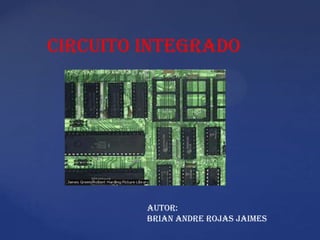 CIRCUITO INTEGRADO




         AUTOR:
         BRIAN ANDRE ROJAS JAIMES
 