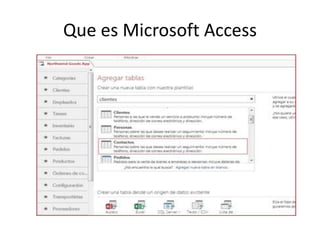 Que es Microsoft Access
 