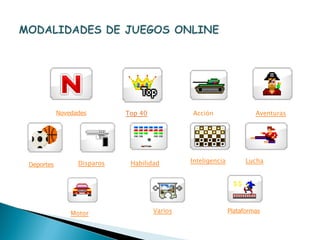 Top 40 Acción Aventuras Disparos Habilidad Inteligencia Lucha Motor Varios Novedades Deportes Plataformas 
