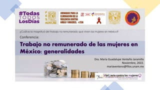 Dra. María Guadalupe Venteño Jaramillo
Noviembre, 2022.
mariaventeno@filos.unam.mx
 