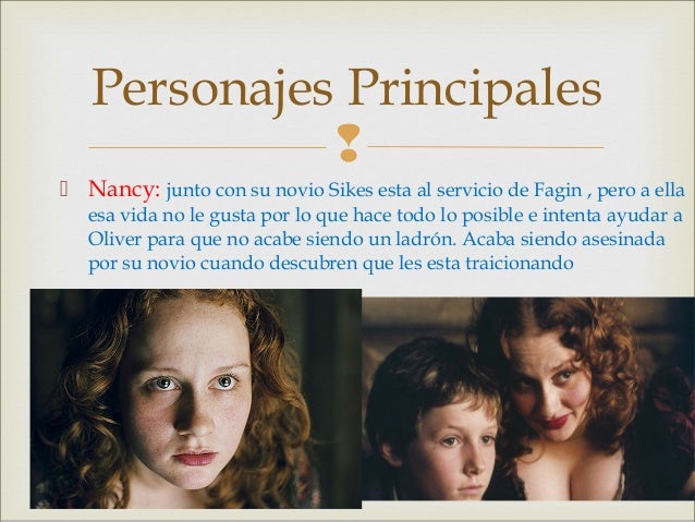 Personajes Principales De Oliver Twist Trabajo Oliver Twist