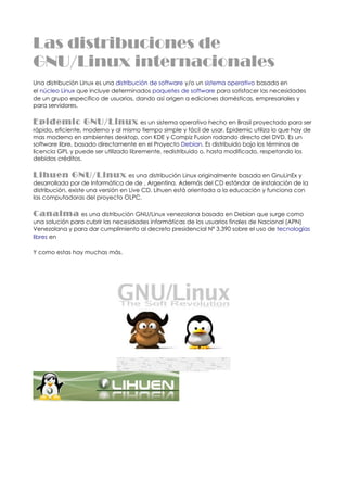 GNU/Linux internacionales
