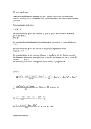 Trabajo final matematicas