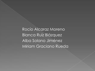 Rocío Alcaraz MorenoBlanca Ruíz BlázquezAlba Solano JiménezMiriam Graciano Rueda