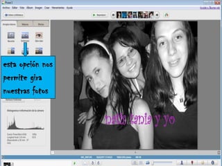 esta opción nos permite gira nuestras fotos