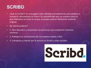 ISSUU, SLIDESHARE, SCRIBD | PPTX